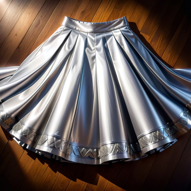 Drawing of a silver skirt from wood