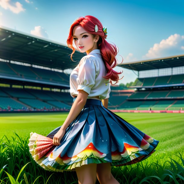 Image of a carp in a skirt on the field