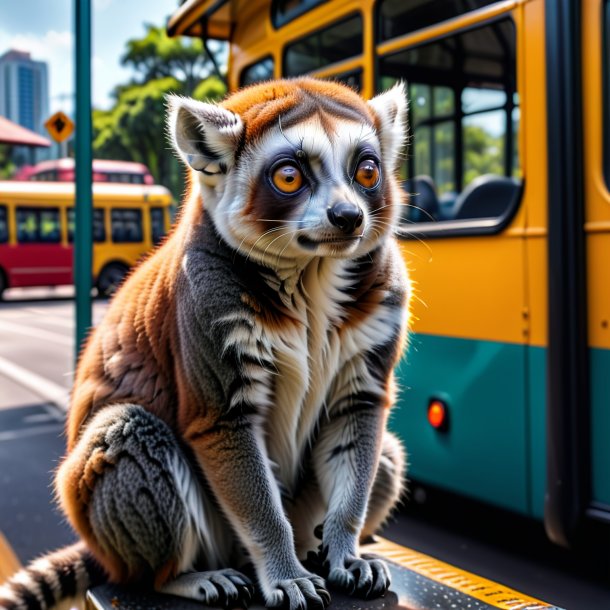 De um choro de um lêmur no ponto de ônibus