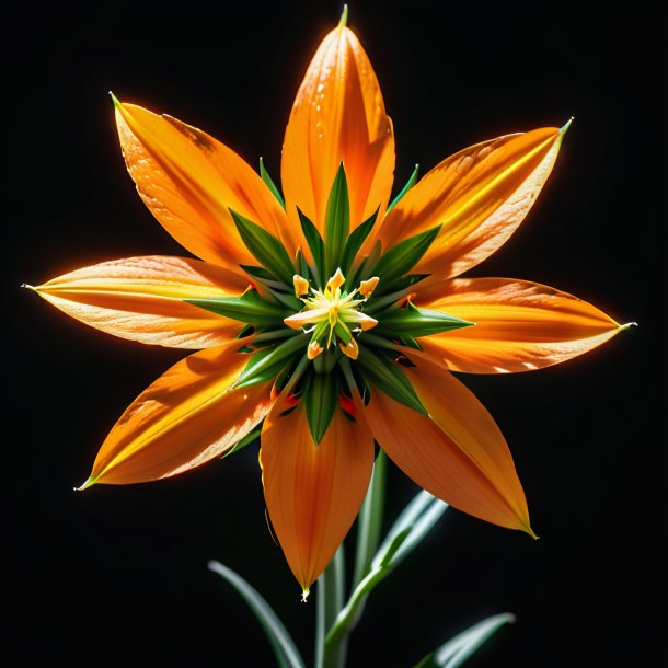 Picture of a orange star of bethlehem