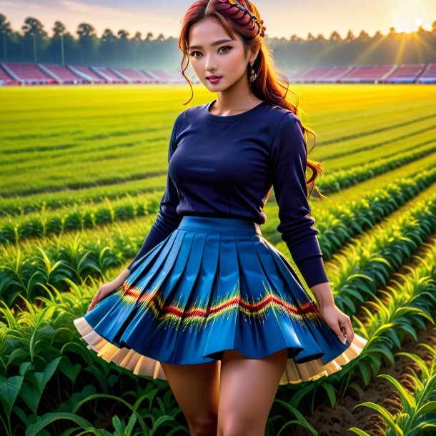 Picture of a centipede in a skirt on the field