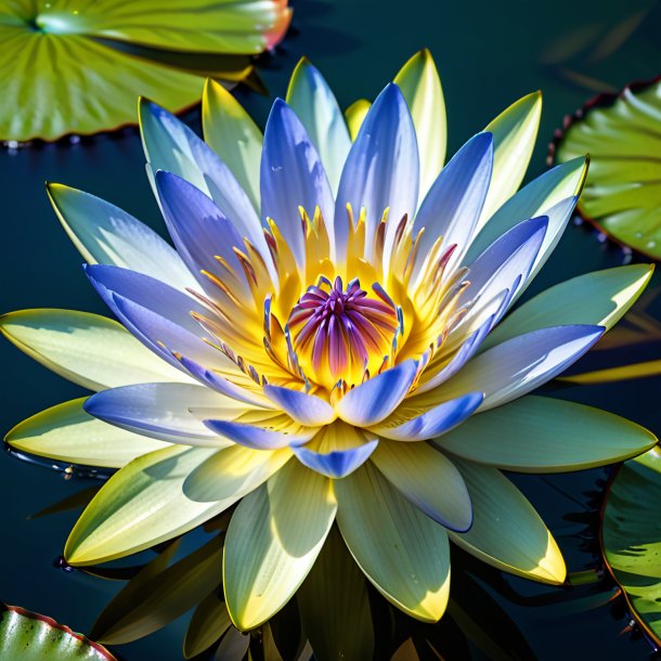 "image of a azure water lily, yellow"