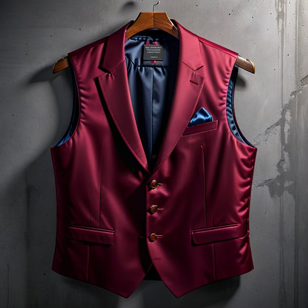 Clipart of a maroon vest from concrete