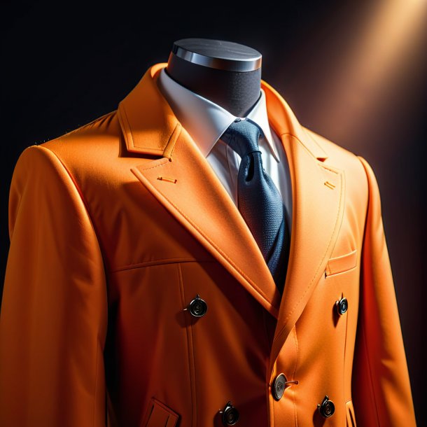 Clipart of a orange coat from paper