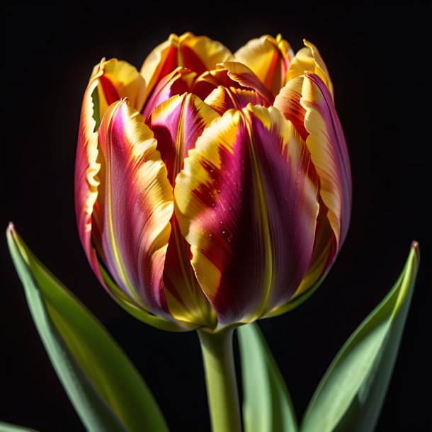 Depicting of a brown tulip