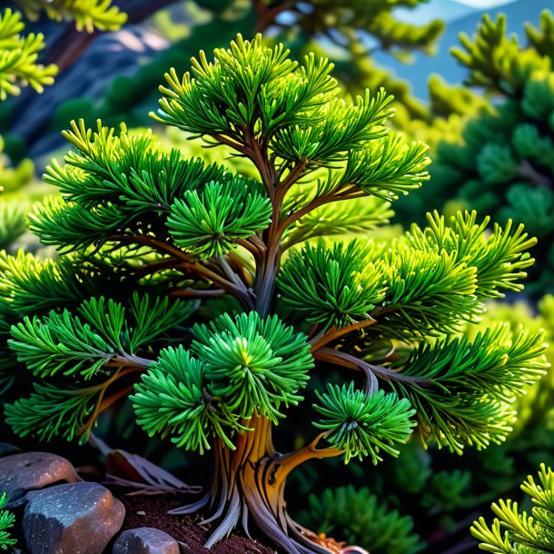 Imagery of a pea green juniper
