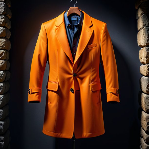 Photography of a orange coat from stone