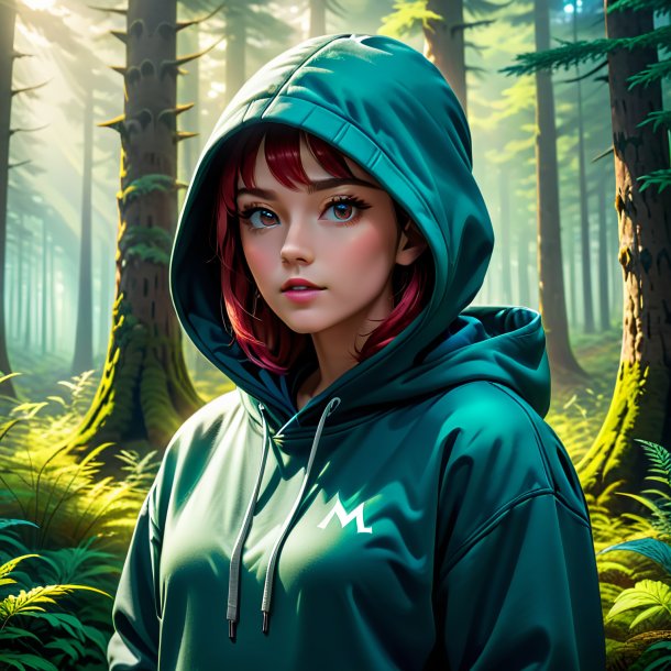 Ilustração de um mol em um hoodie na floresta