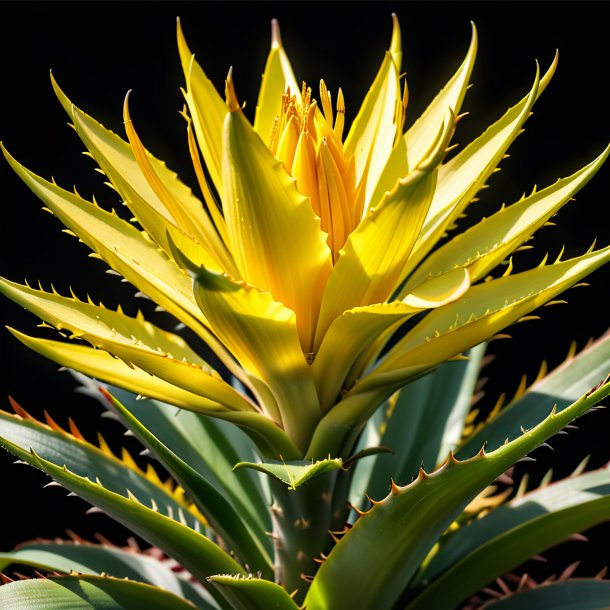 Drawing of a yellow aloe