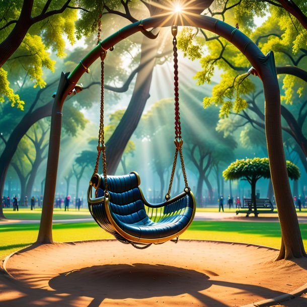 Photo of a swinging on a swing of a cobra in the park