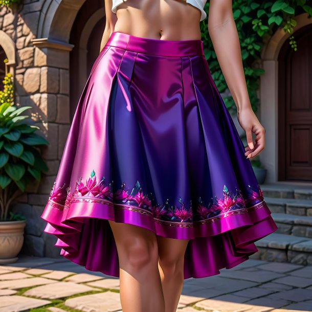 Clipart of a fuchsia skirt from stone