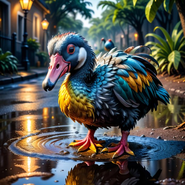 Pic of a crying of a dodo in the puddle