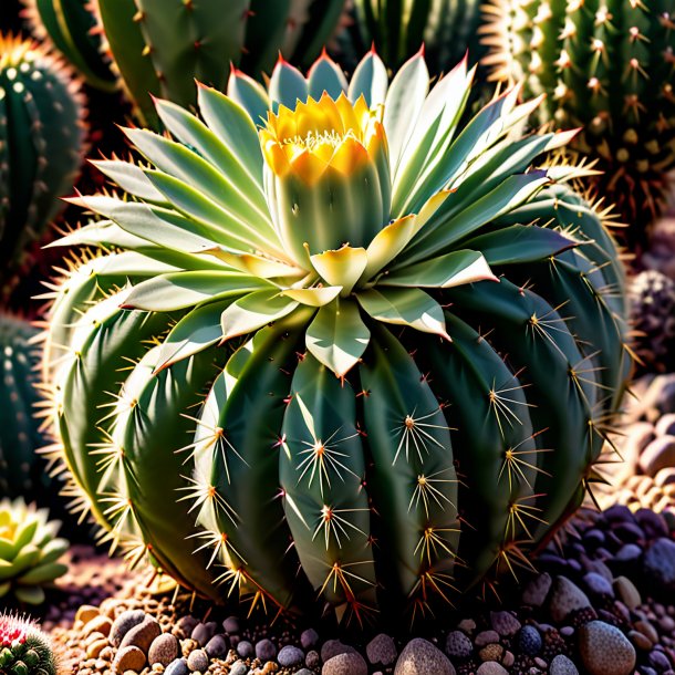 Photography of a khaki cactus