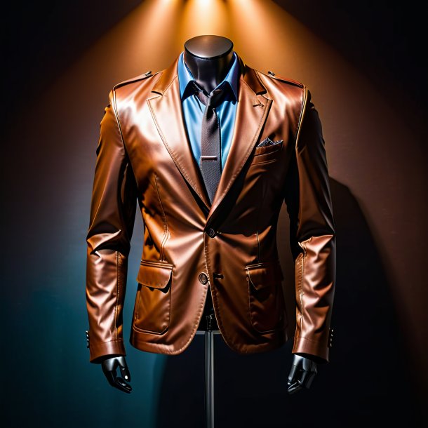 Photography of a brown jacket from metal