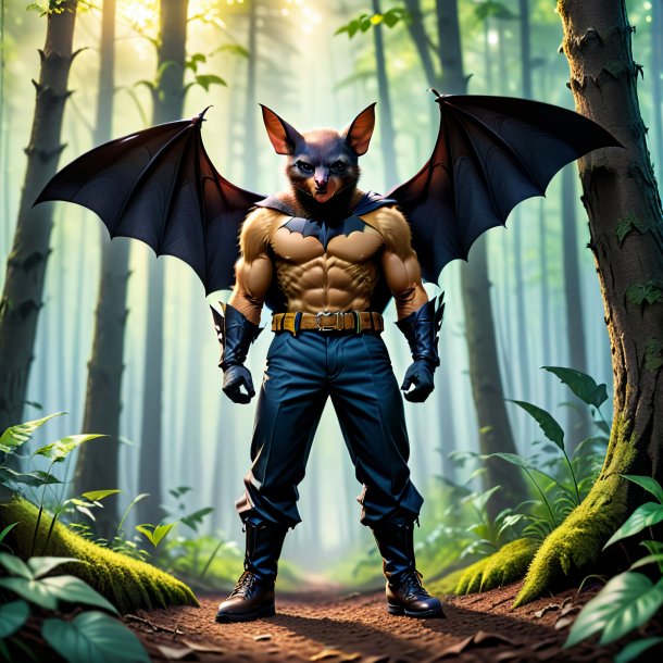 Photo d'une chauve-souris dans un pantalon dans la forêt