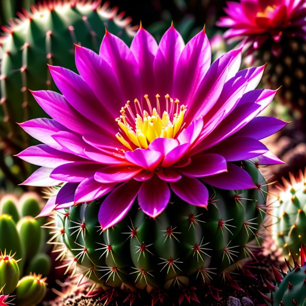 Photography of a plum cactus