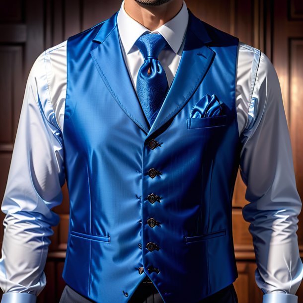 Image of a blue vest from clay