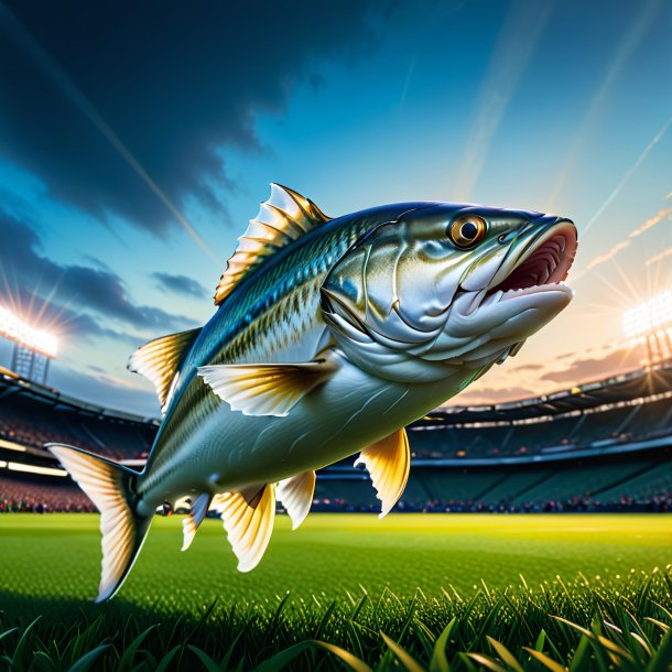 Image of a playing of a haddock on the field