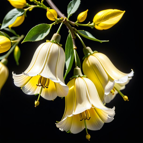Imagery of a ivory yellow waxbells
