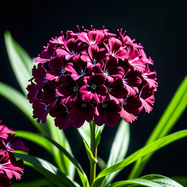 Imagery of a maroon sweet william