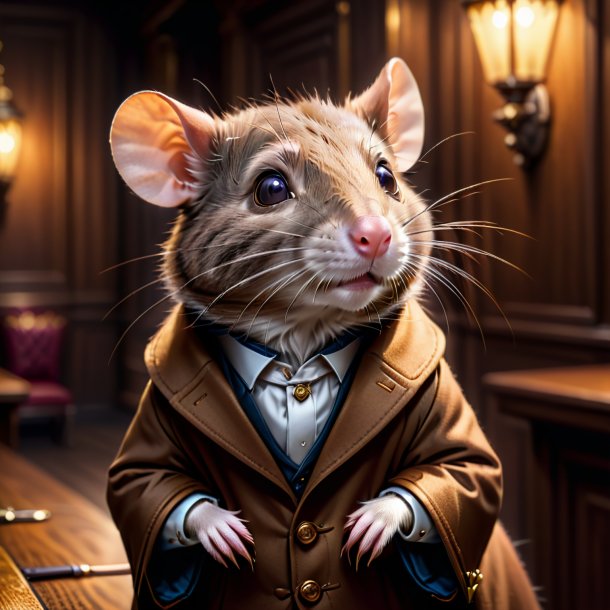 Image d'un rat dans un manteau brun