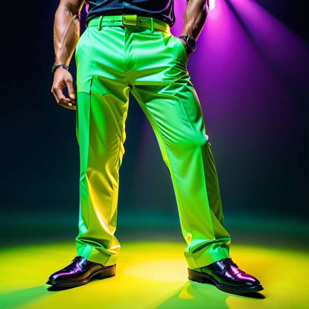 Image of a lime trousers from polyethylene