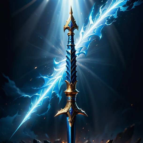 Illustration of a blue king's spear
