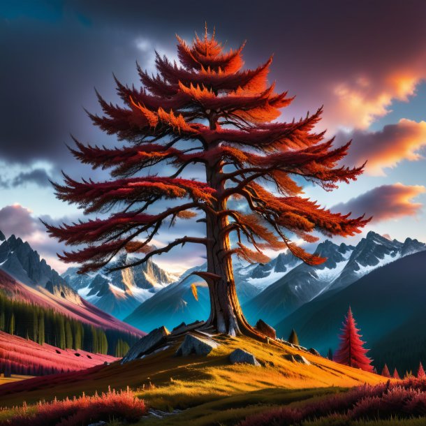 Portrayal of a red larch