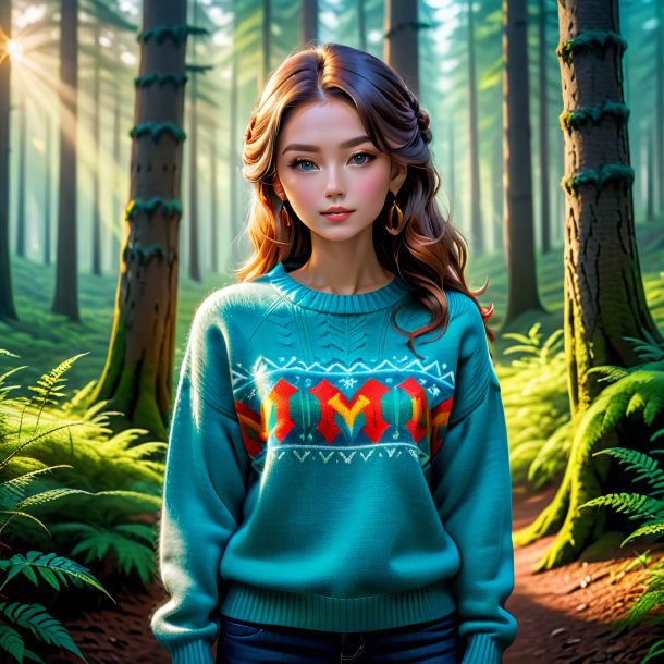 Picture of a mol in a sweater in the forest