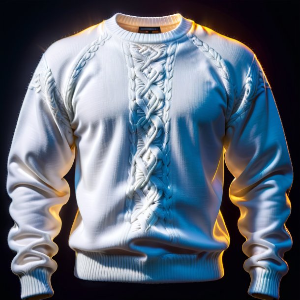 Picture of a white sweater from polyethylene