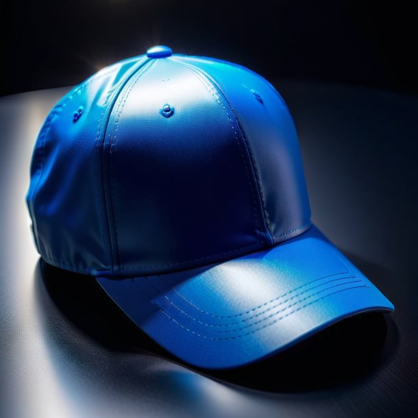 Photo of a blue cap from polyethylene