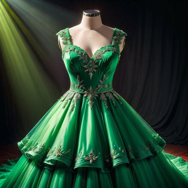 Imagem de um vestido verde de gesso