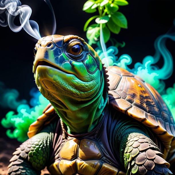 Image of a lime smoking tortoise