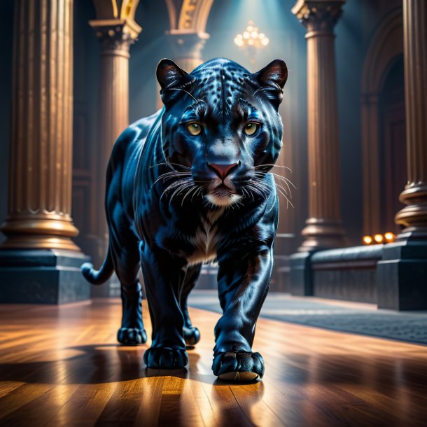 Picture of a panther in a black shoes