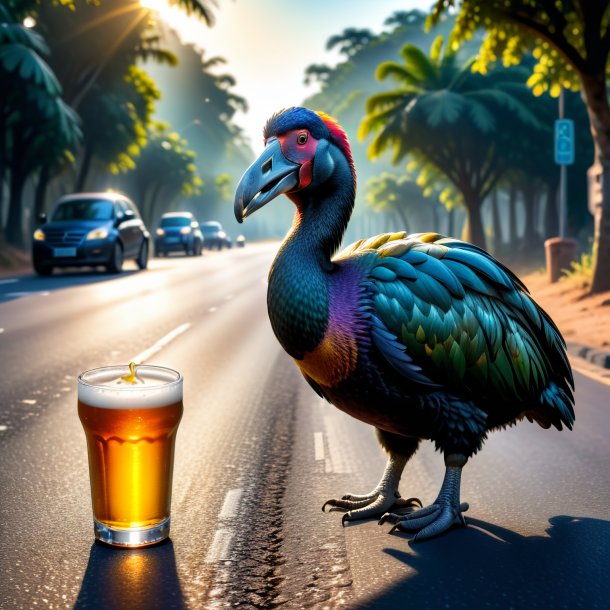 Pic d'une boisson d'un dodo sur la route