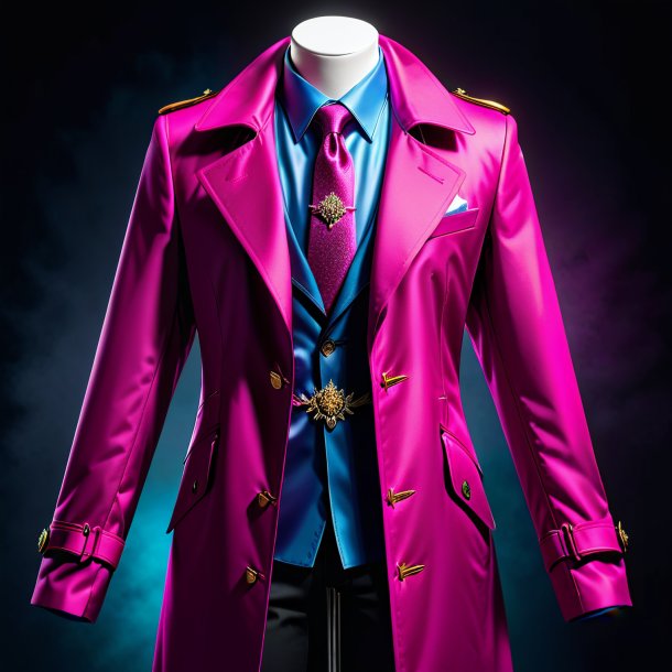 Picture of a fuchsia coat from metal