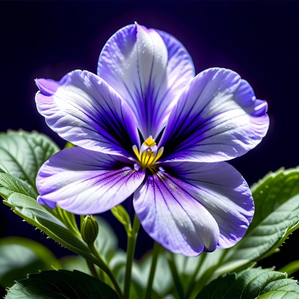 "image of a blue violet, white"