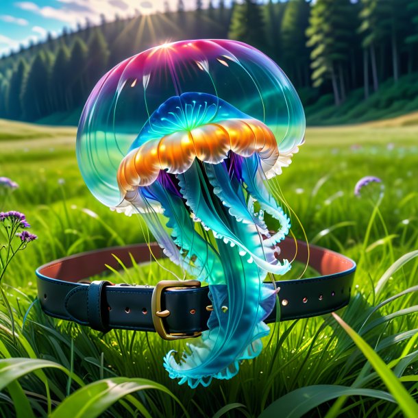 Pic of a jellyfish in a belt in the meadow