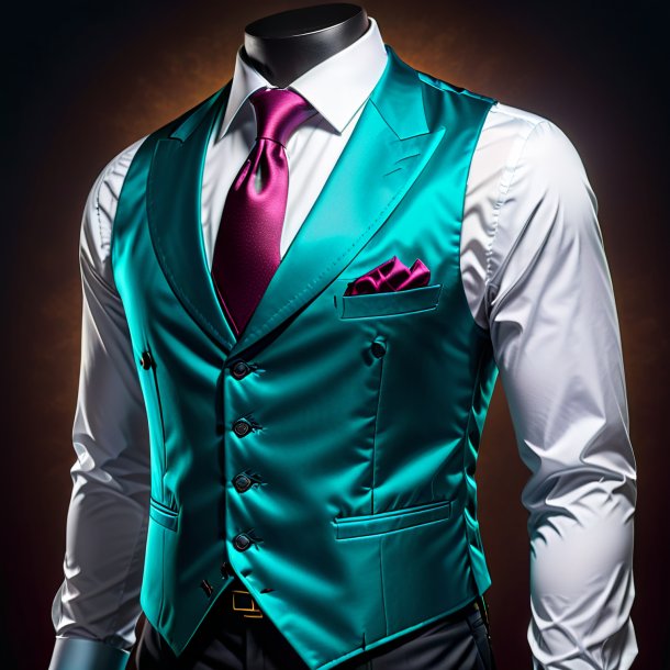 Clipart of a teal vest from iron