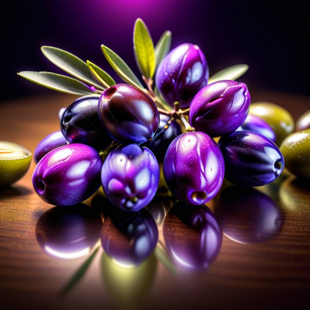 "sketch of a olive violet, sweet"