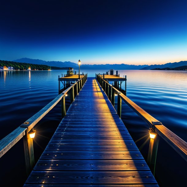 Image of a navy blue dock