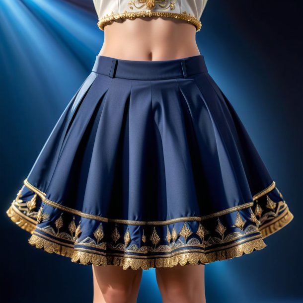 Image of a navy blue skirt from gypsum