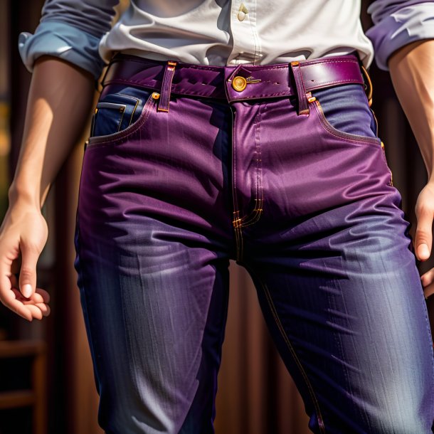 Photo of a plum jeans from clay