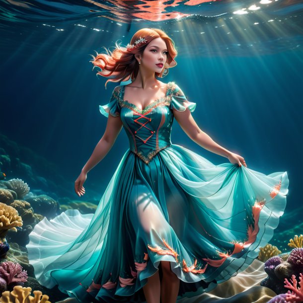 Imagem de um salmão em um vestido no mar