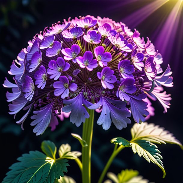 Clipart of a purple angelica