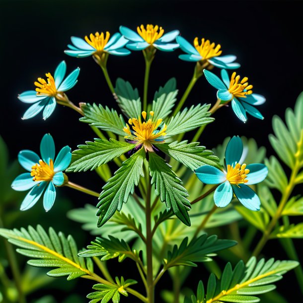 Figure of a teal silverweed