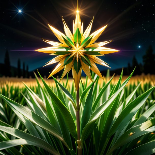 "image of a wheat star of bethlehem, pyramidal"