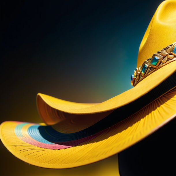 Image of a yellow hat from clay