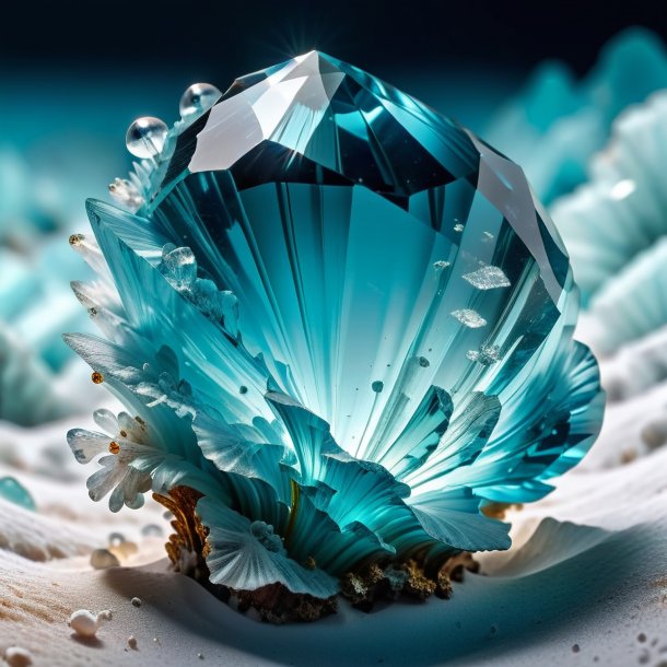 Pic d'une casquette aquamarine de gypse