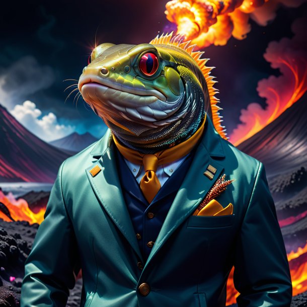 Pic of a eel in a jacket in the volcano